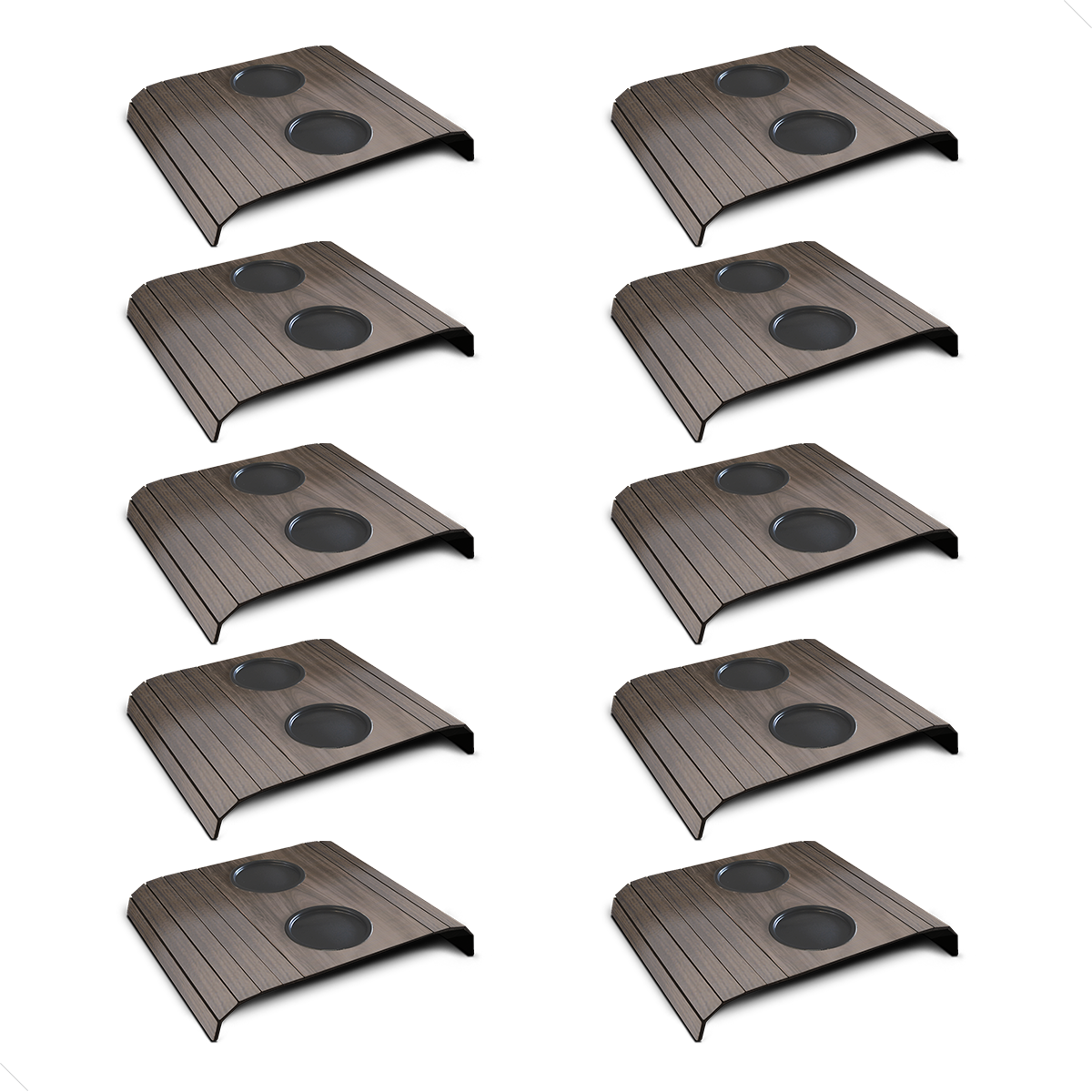 Kit com 10 Esteiras para Braço de Sofá Tabaco