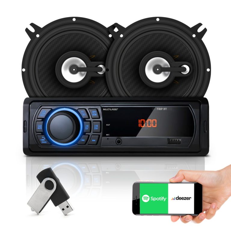 Kit Rádio Multilaser + 1 par de 5 - cód. P3356 + 1050