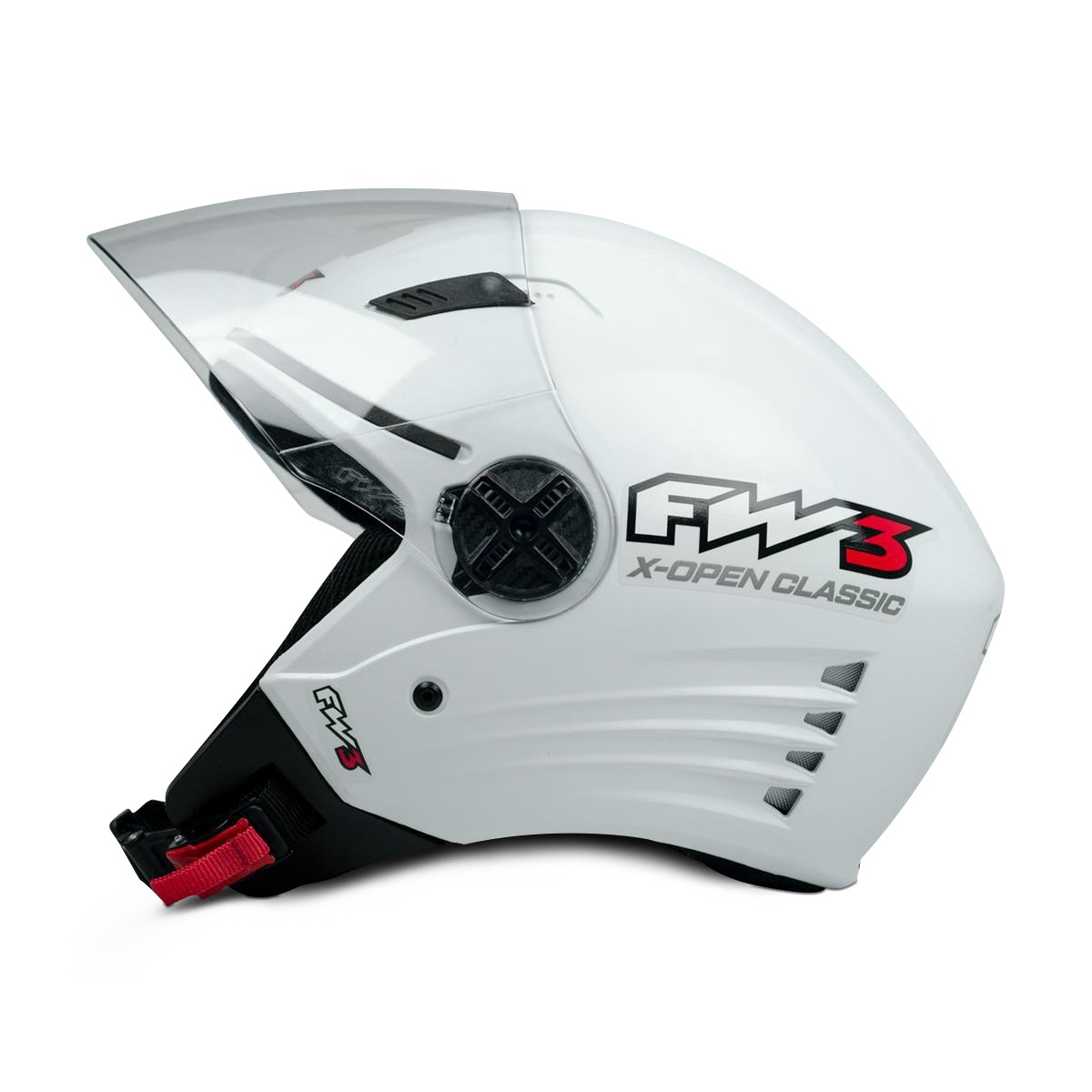 Capacete X Open Classic Branco Brilhante Tamanho 60