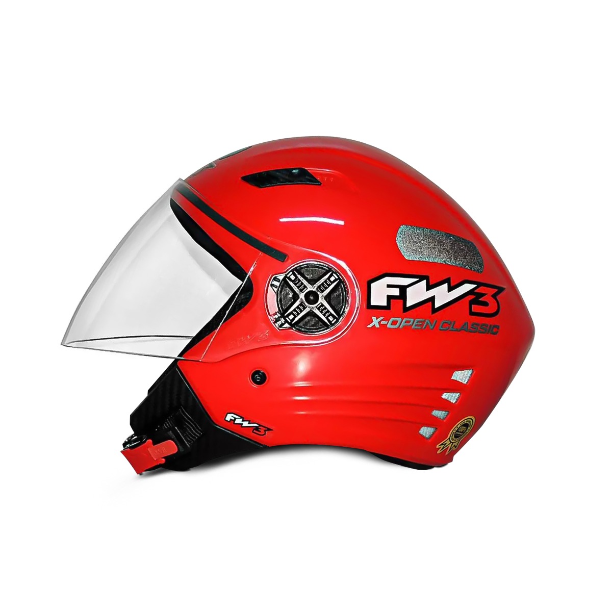 Capacete X Open Classic Vermelho Brilhante Tamanho 56