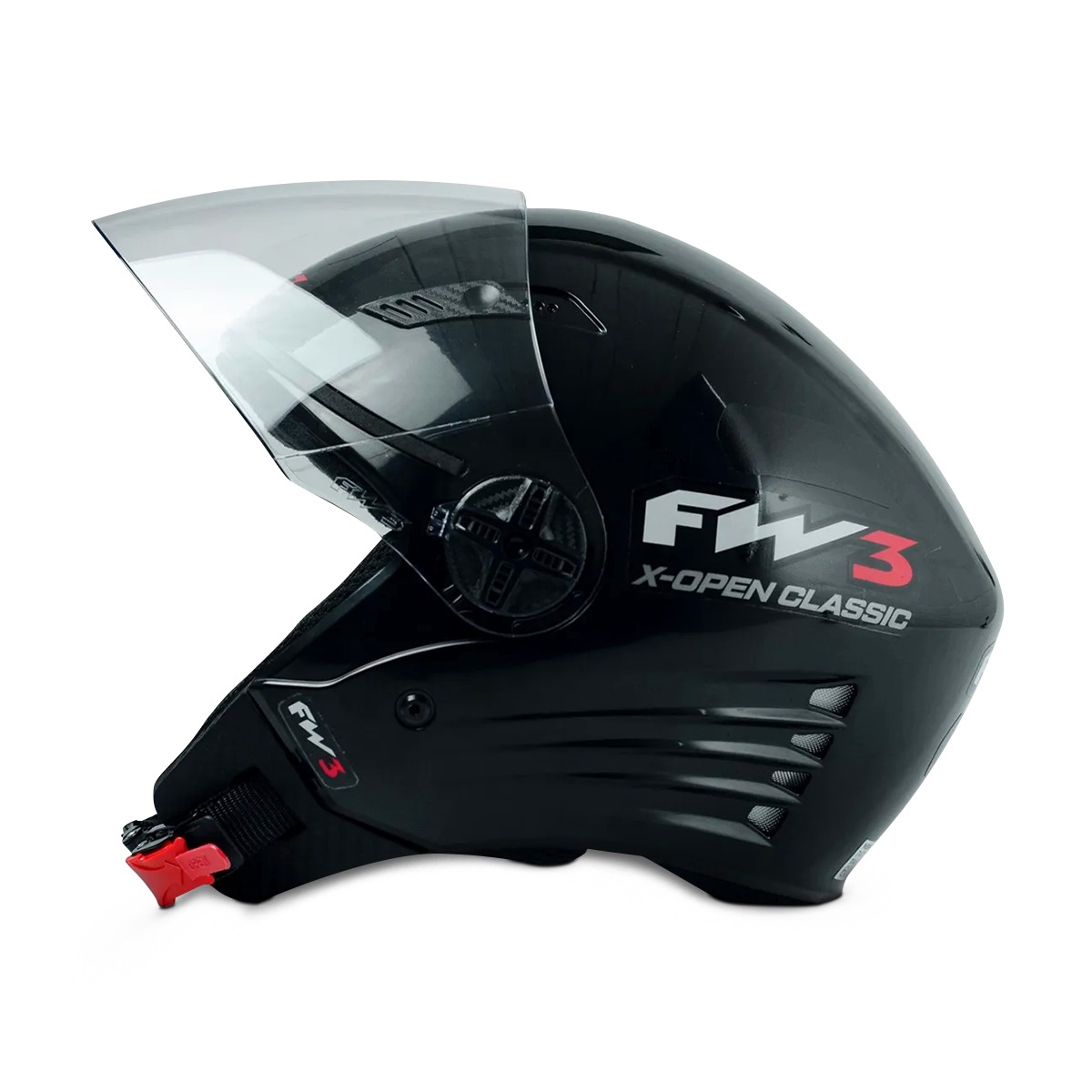 Capacete X Open Classic Preto Brilhante Tamanho 58
